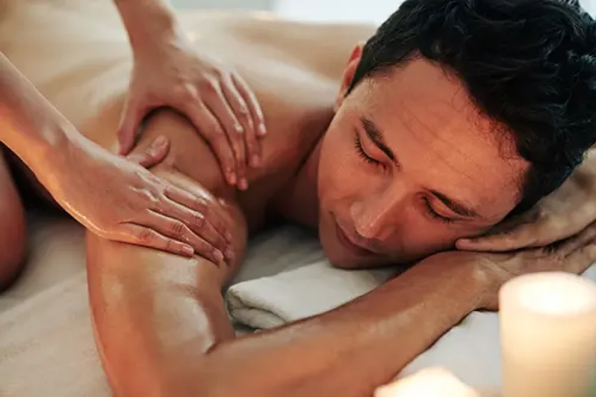 Man enjoying a Korean Massage